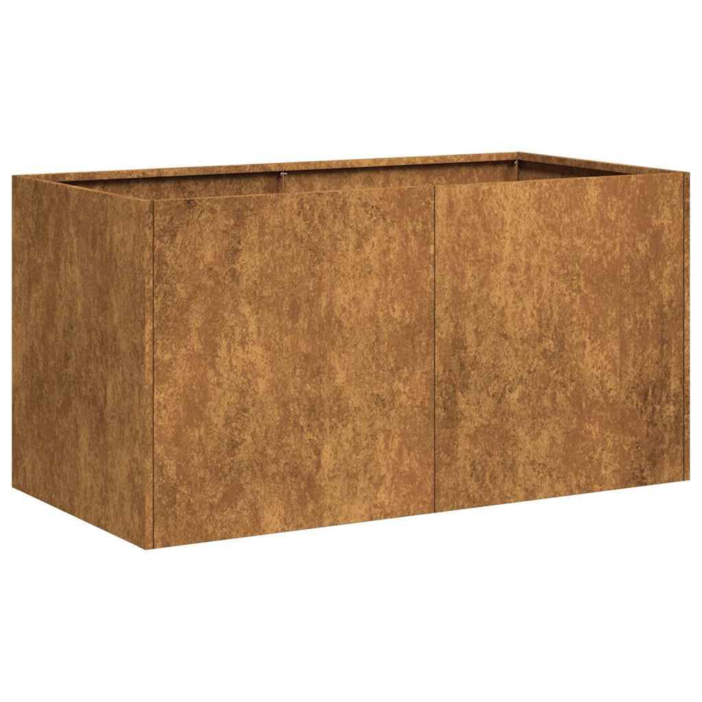 vidaXL Pflanzkübel Rostig 80x40x40 cm Wetterfester Stahl