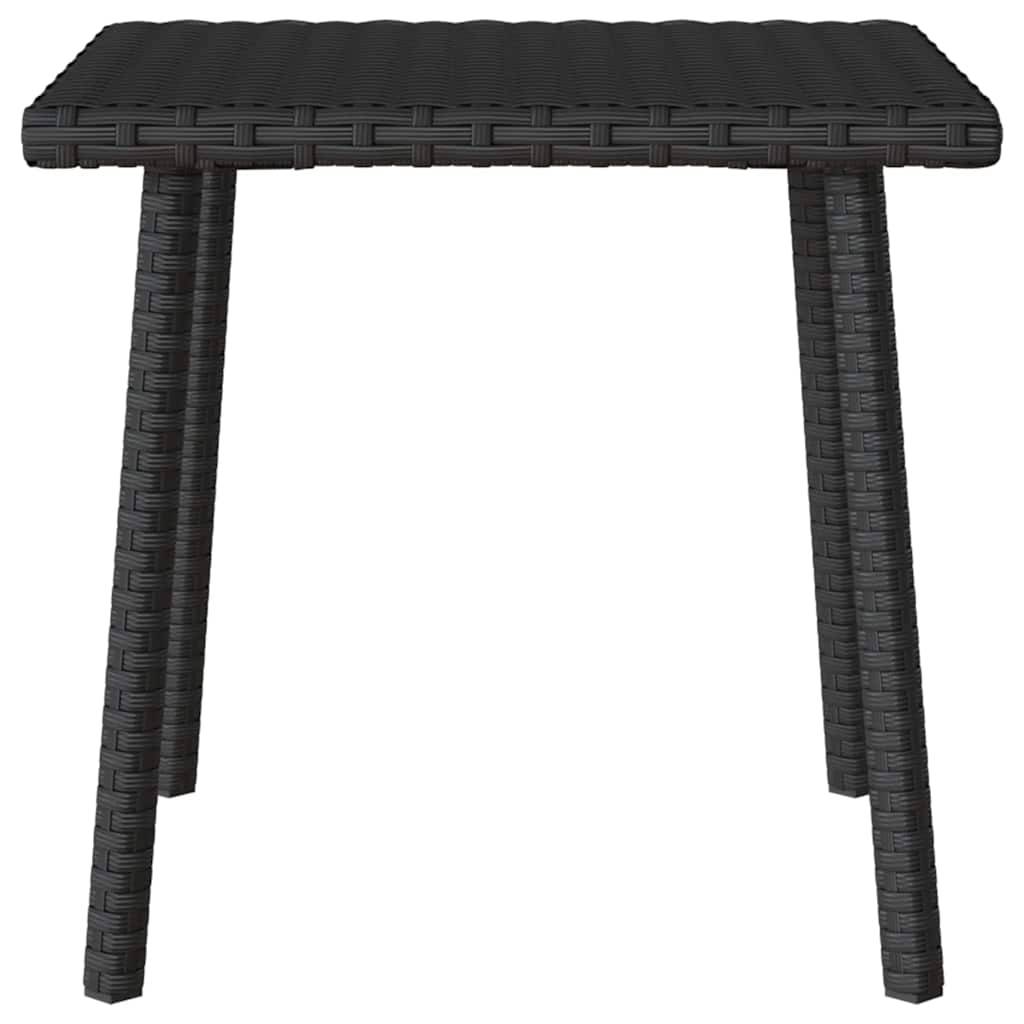 vidaXL Garten-Couchtisch Rechteckig Schwarz 40x40x37 cm Poly Rattan