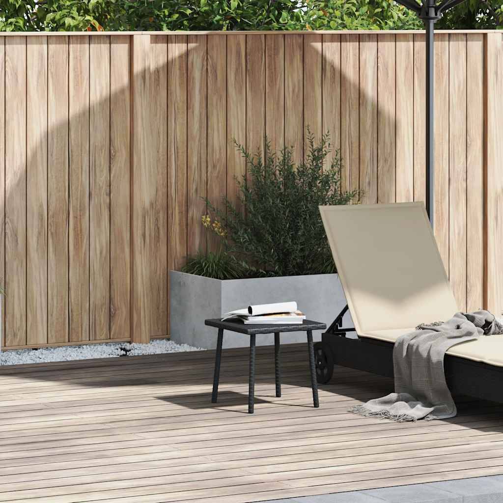vidaXL Garten-Couchtisch Rechteckig Schwarz 40x40x37 cm Poly Rattan