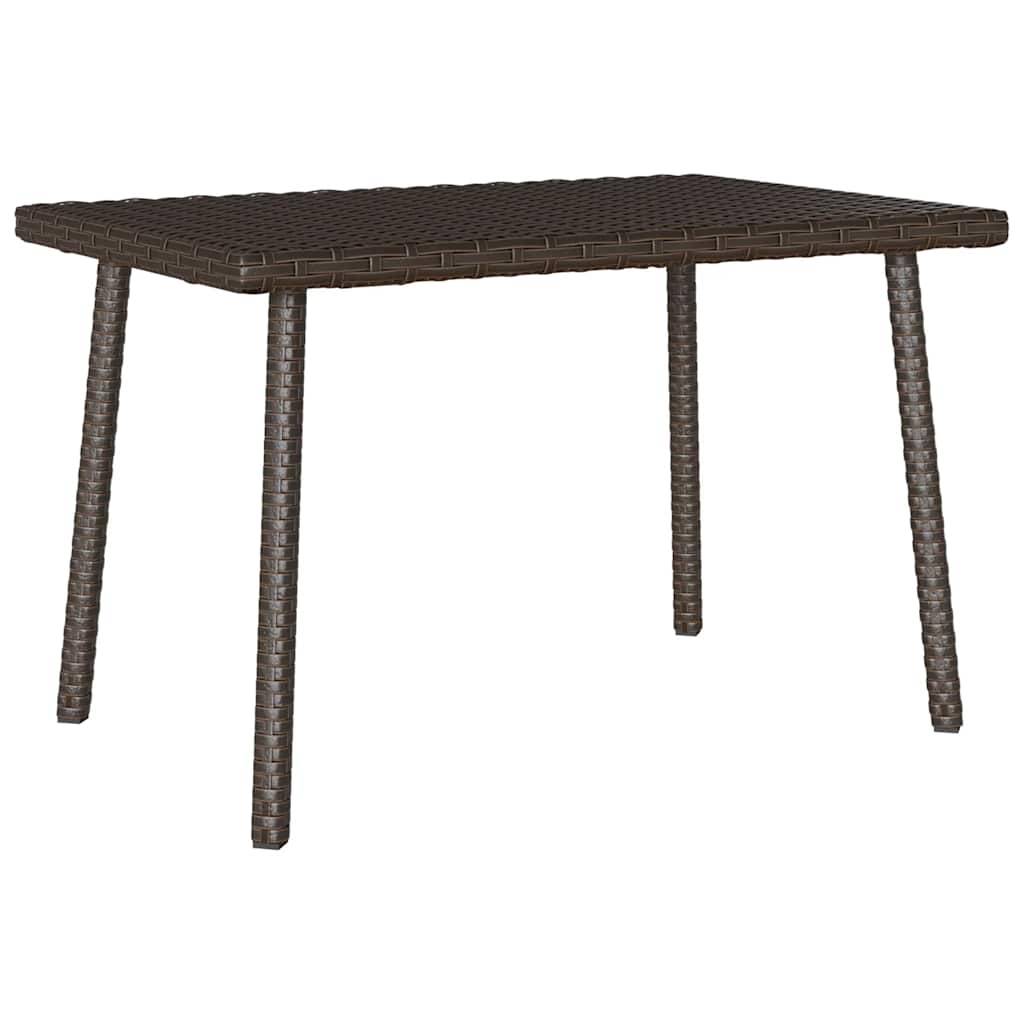 vidaXL Garten-Couchtisch Rechteckig Braun 60x40x37 cm Poly Rattan