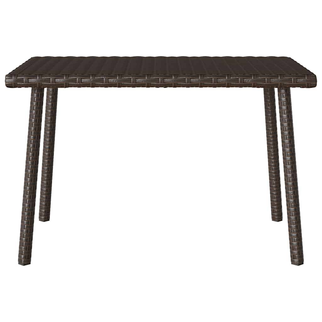 vidaXL Garten-Couchtisch Rechteckig Braun 60x40x37 cm Poly Rattan