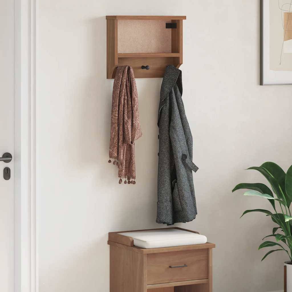 vidaXL Wandgarderobe SANDNES 45x12x35 cm Massivholz Kiefer