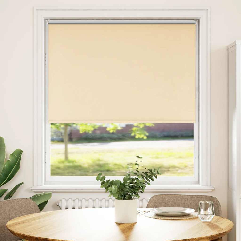 vidaXL Verdunkelungsrollo Beige 95x150cm Stoffbreite 90,7 cm Polyester