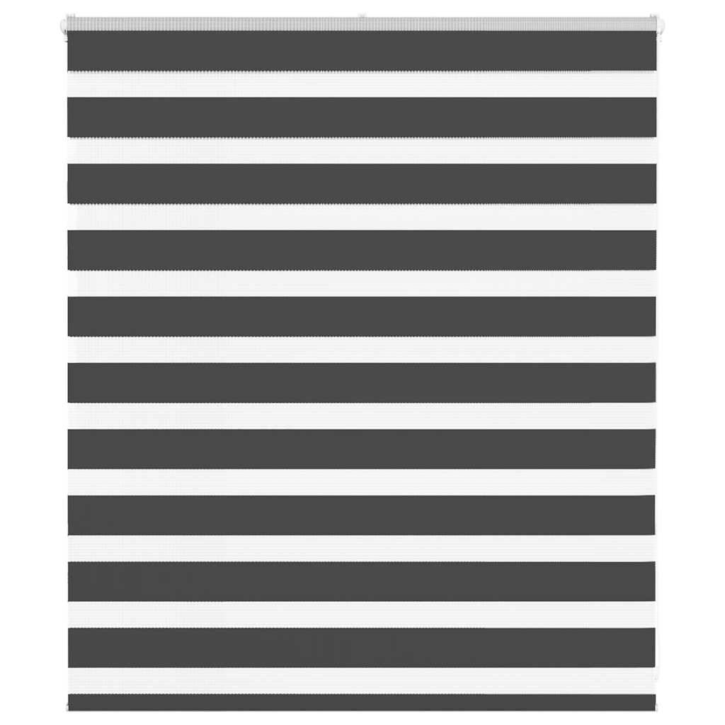 vidaXL Zebrarollo Schwarz 135x100 cm Stoffbreite 130,9 cm Polyester