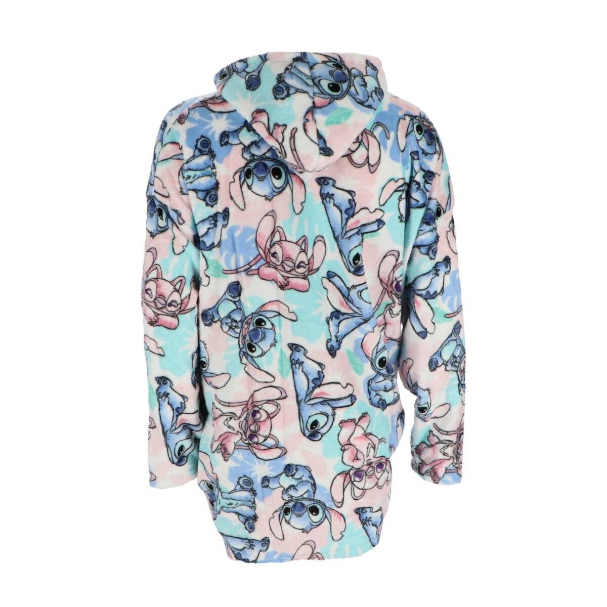 Disney Lilo & Stitch Hoodie-Decke für Erwachsene – Flauschige Kapuzendecke in Onesize Türkis