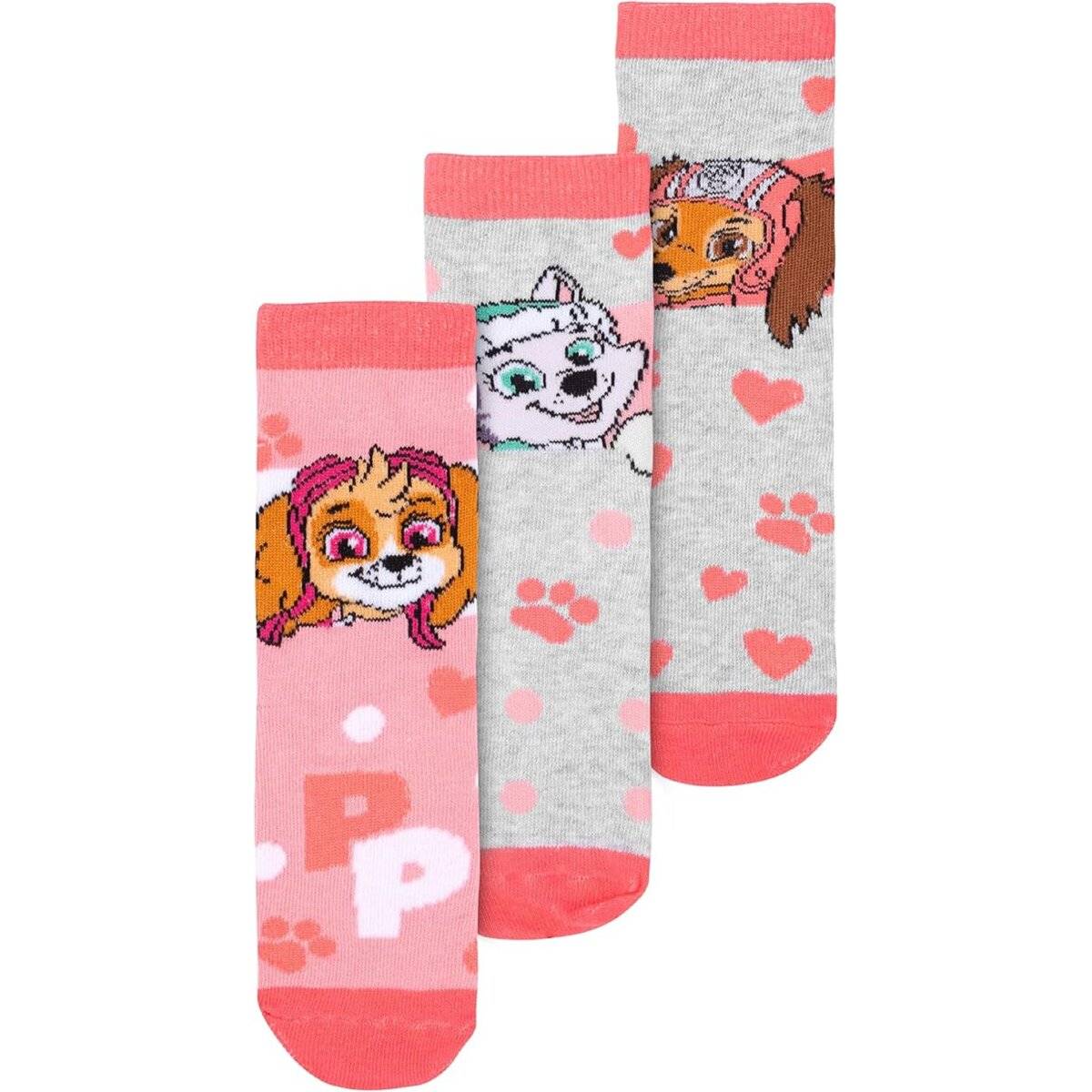 Paw Patrol Socken für Mädchen - Kinder Sneaker Söckchen (3er Pack) 27/30