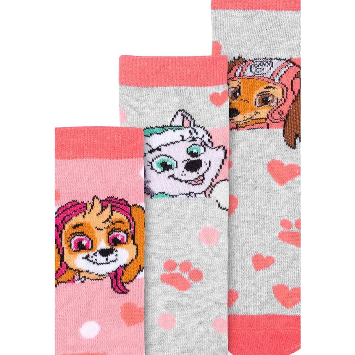 Paw Patrol Socken für Mädchen - Kinder Sneaker Söckchen (3er Pack) 27/30