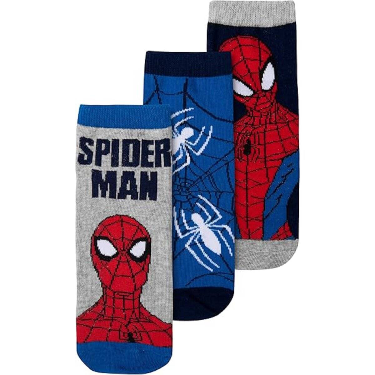 Spiderman Sneaker Kindersocken 3er Pack Bequeme Socken für Kinder 31/34