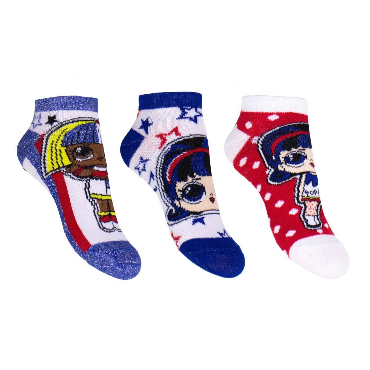 LOL Surprise Socken 3er Pack Sneaker Strümpfe für Mädchen 23/26 Farbe 1