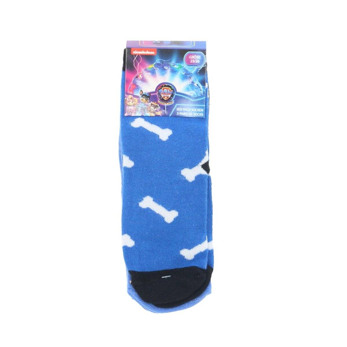 Paw Patrol Socken 3er-Pack Kinder Strümpfe & Söckchen 23/26