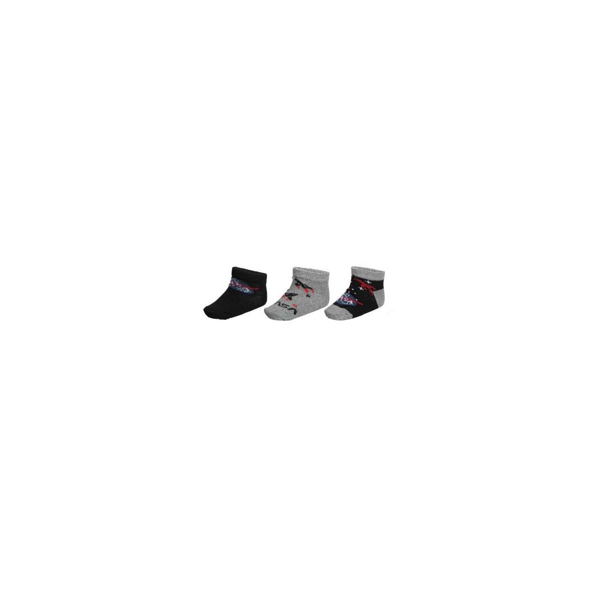 Nasa 3er Pack Kinder Socken – Socken, Strümpfe, Söckchen im Set 23/26 Schwarz/Grau