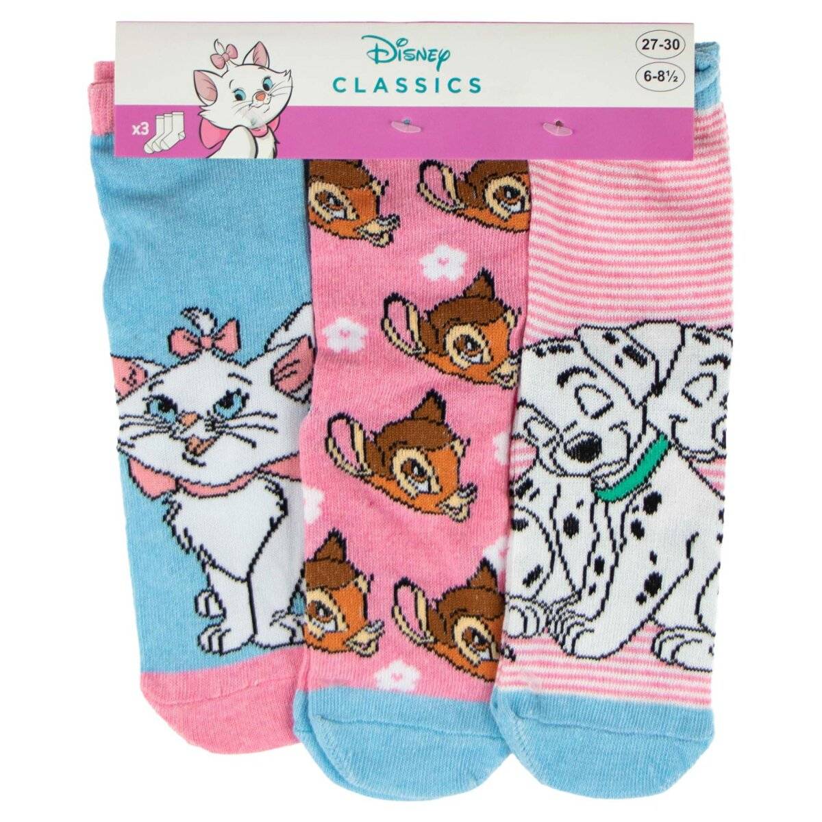 Disney Socken Set – 3er-Pack lustige Kinder Strümpfe & Söckchen 23/26 Farbe 1