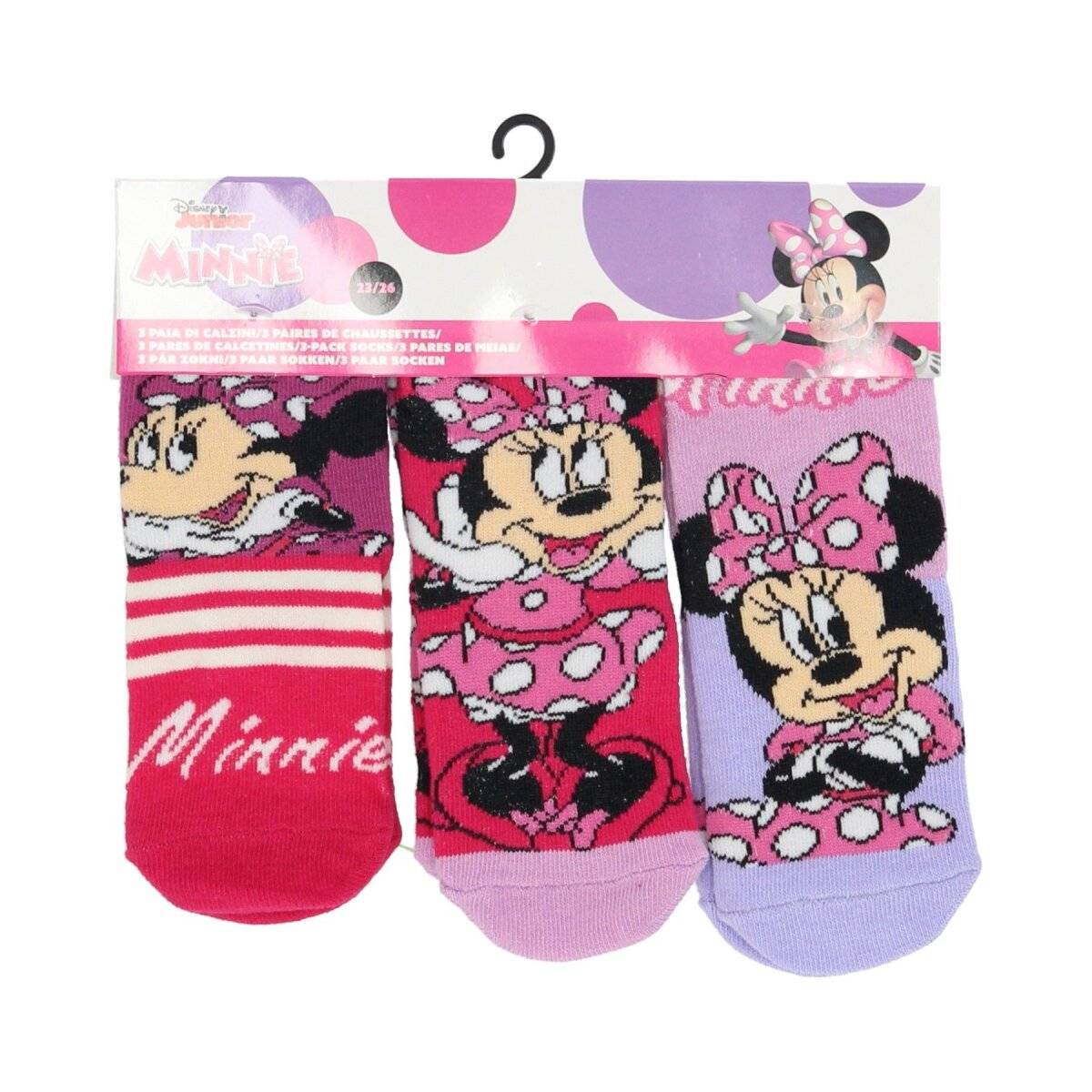 Disney Minnie Mouse Socken 3er-Pack Süße Söckchen 23/26