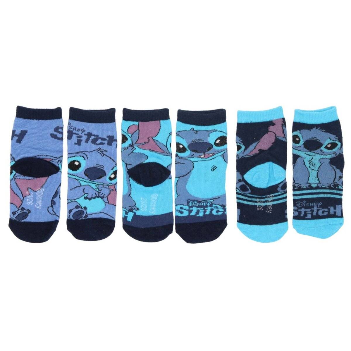 Lilo & Stitch 3er-Pack Socken Strümpfe & Söckchen mit Spaßdesign 23/26