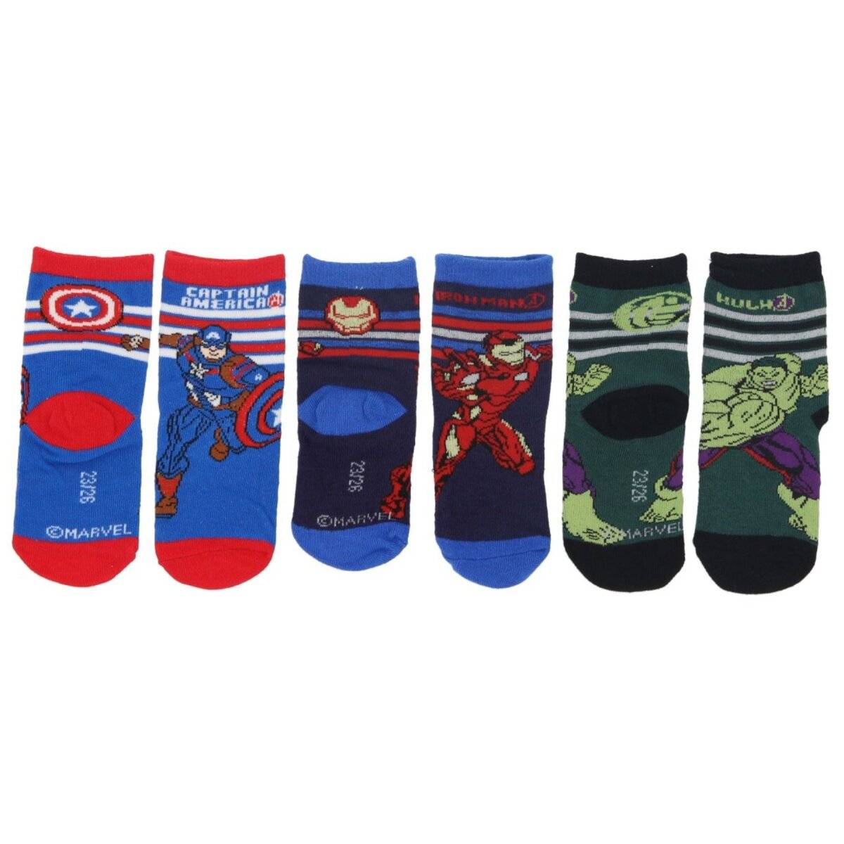 Marvel 3er-Pack Socken Avengers Söckchen 27/30