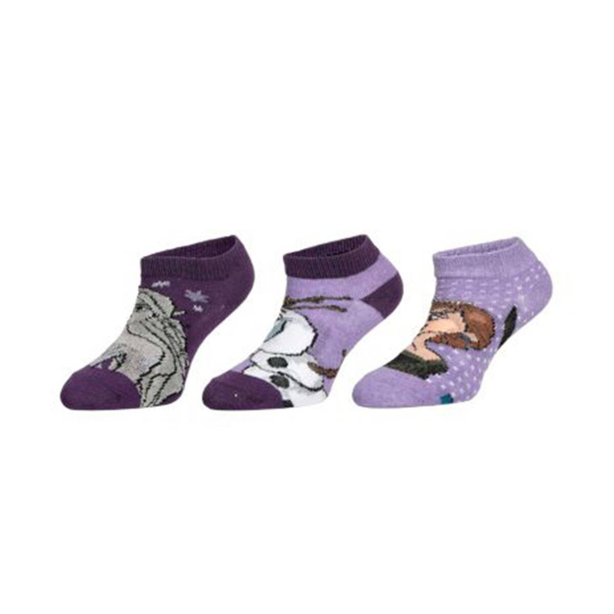 Frozen 3er-Pack Sneaker Socken Mädchen Söckchen mit Elsa & Anna 23/26 Farbe 1