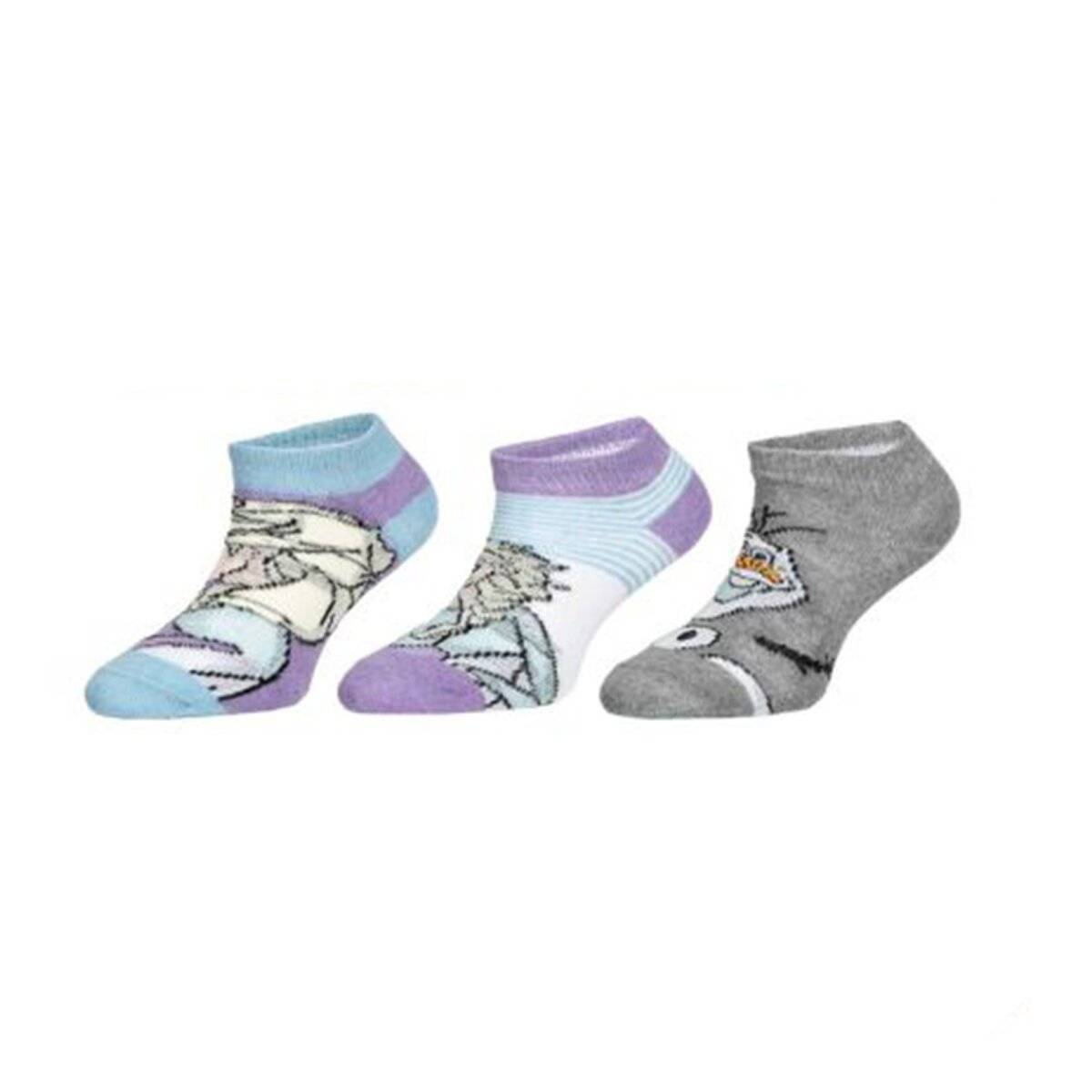 Frozen 3er-Pack Sneaker Socken Mädchen Söckchen mit Elsa & Anna 23/26 Farbe 2