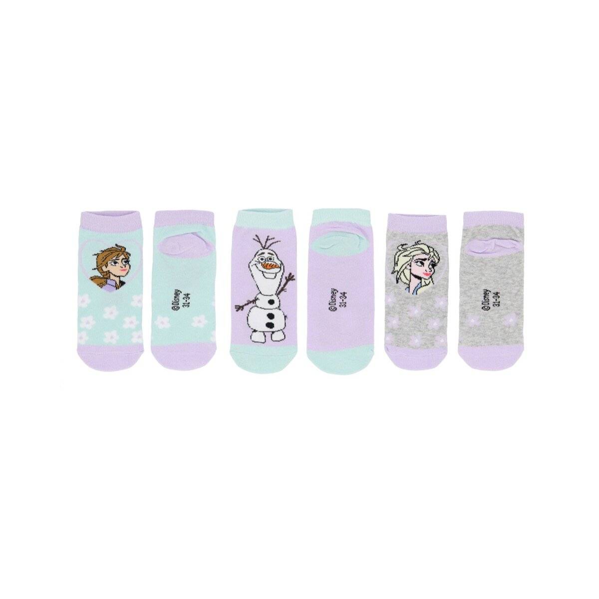 Frozen 3er-Pack Sneakersocken  Bequeme Kindersocken für jeden Tag 27/30