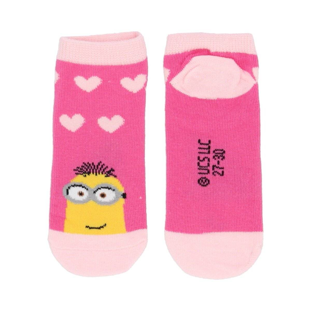 Minions Sneakersocken im 3er-Pack  Komfortable Kindersocken mit lustigem Design 27/30