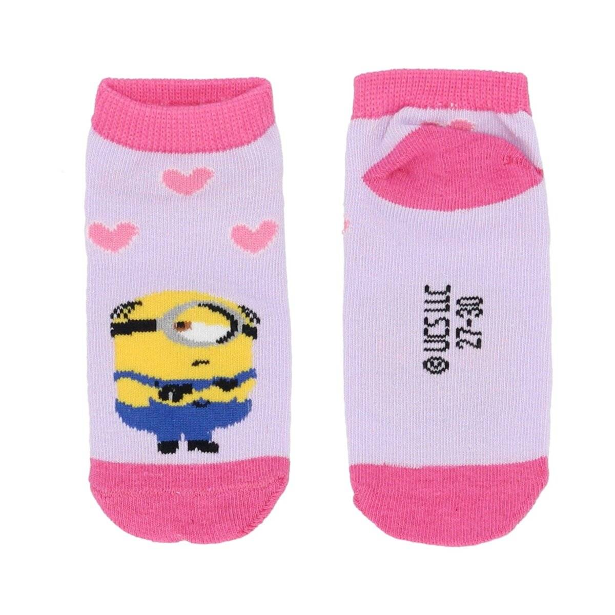Minions Sneakersocken im 3er-Pack  Komfortable Kindersocken mit lustigem Design 27/30