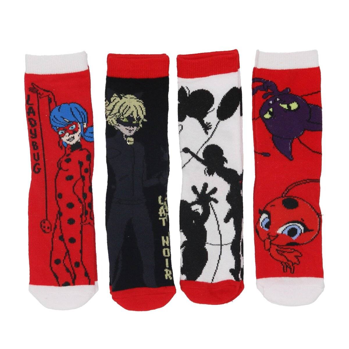 Miraculous Ladybug Socken Söckchen Strümpfe für Mädchen 4er Set 31/34