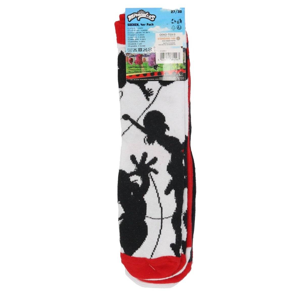 Miraculous Ladybug Socken Söckchen Strümpfe für Mädchen 4er Set 31/34