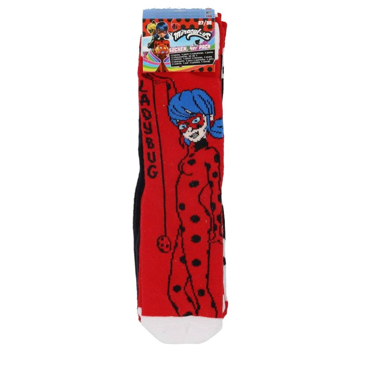 Miraculous Ladybug Socken Söckchen Strümpfe für Mädchen 4er Set 31/34