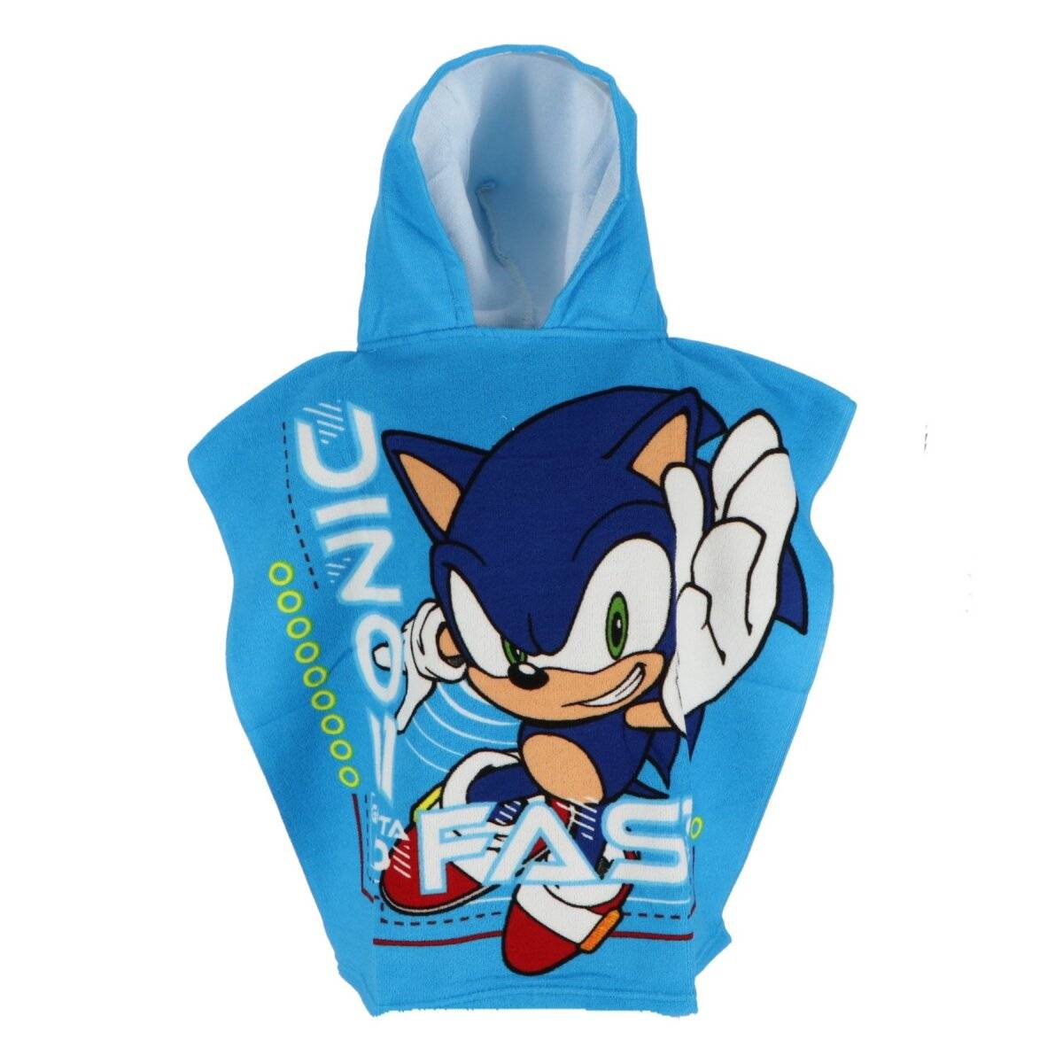 Sonic Badeponcho mit Kapuze  Weicher Bademantel für Kinder