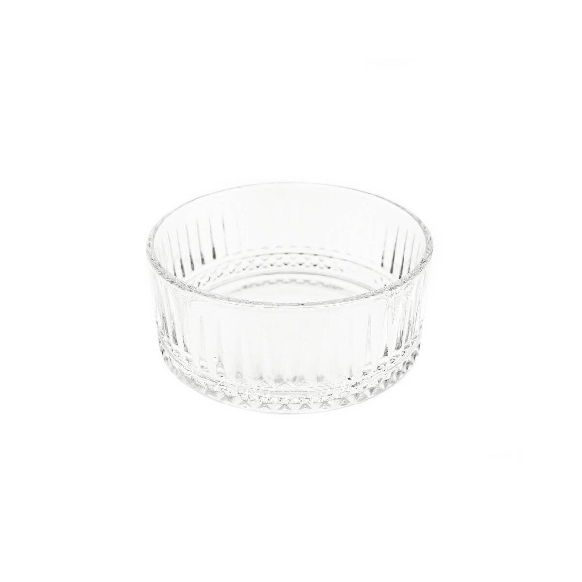 6-teiliges stapelbares Bonboniere-Set aus Glas mit goldfarbenem Gestell