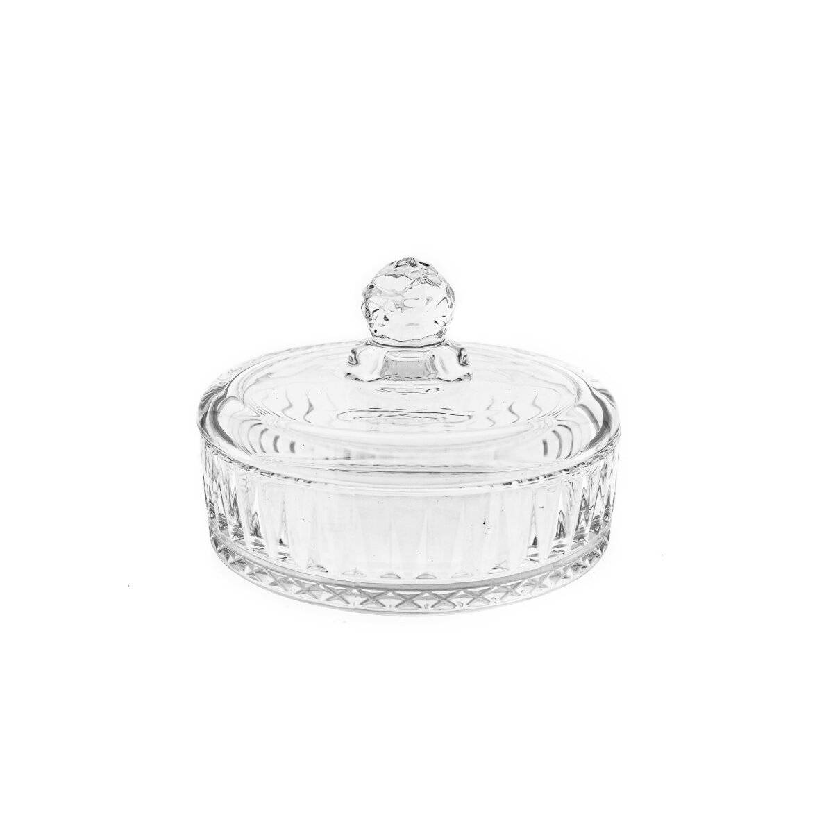 Hochwertige Glasschale mit Deckel - elegantes Design ideal zum Servieren