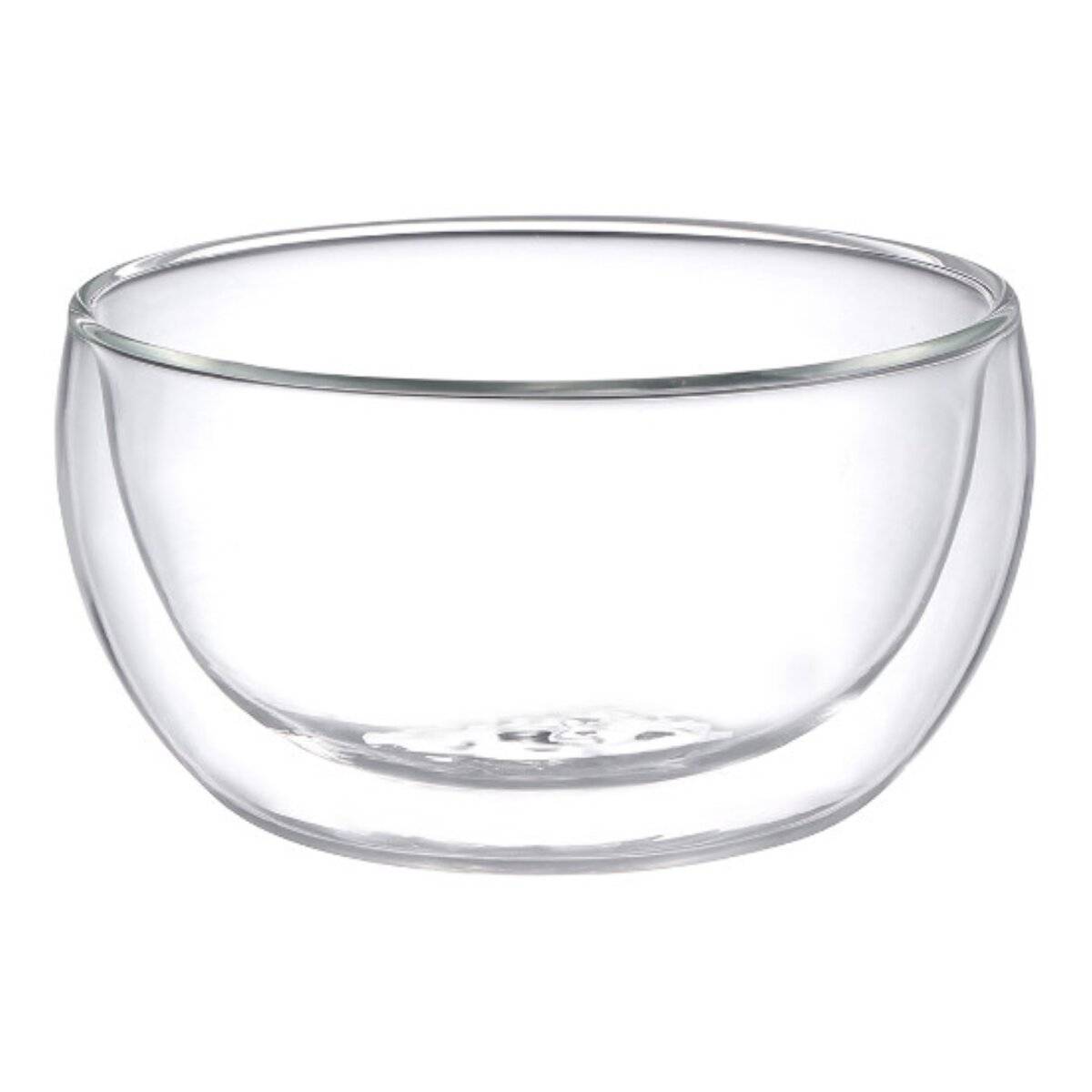 2-teiliges doppelwandiges Glasschalen-Set 310ml  Stilvoll und vielseitig Transparent