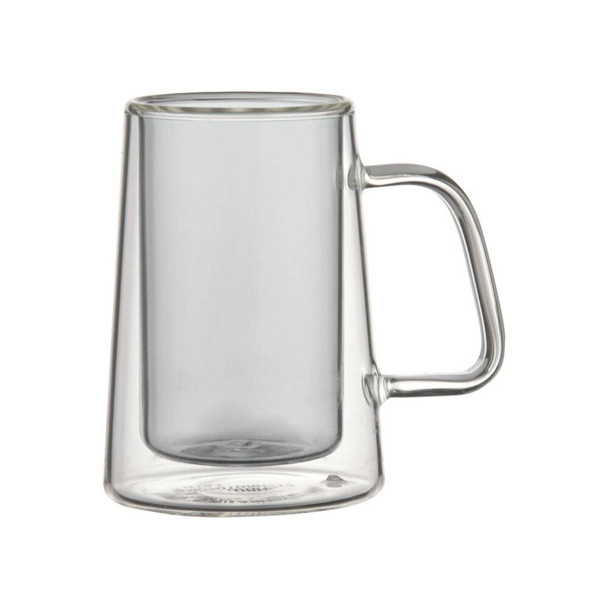 4-teiliges Set Doppelwandige Espressogläser mit Henkel, Hitzebeständig - 80ml Anthrazit