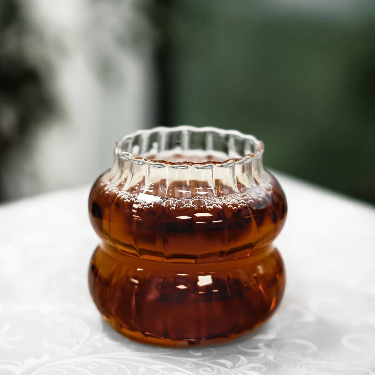 2er Gläser-Set aus Borosilikatglas mit Bubble-Riffle-Design Hitzebeständig 350 ml