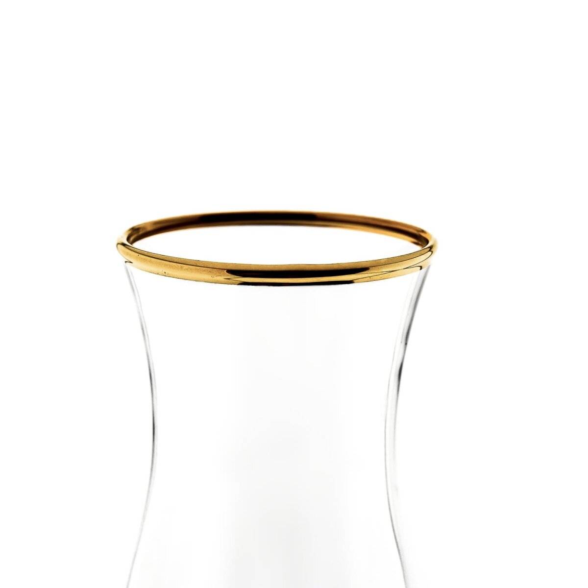 Amphora Golden Touch Karaffe aus Glas mit eleganter Goldumrandung  335 ml