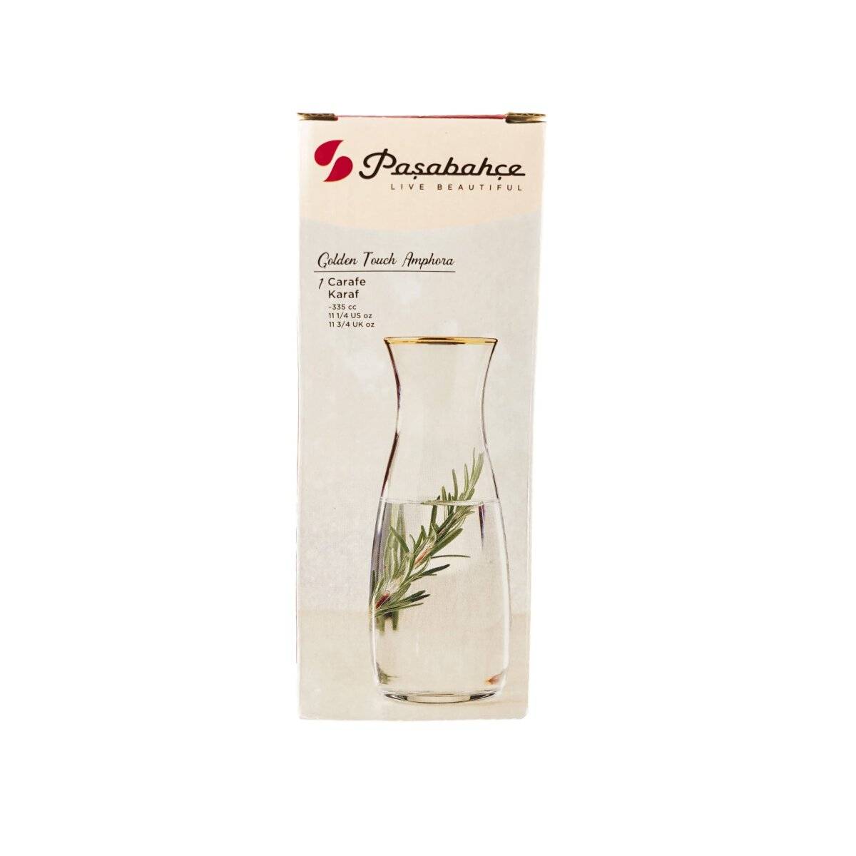 Amphora Golden Touch Karaffe aus Glas mit eleganter Goldumrandung  335 ml