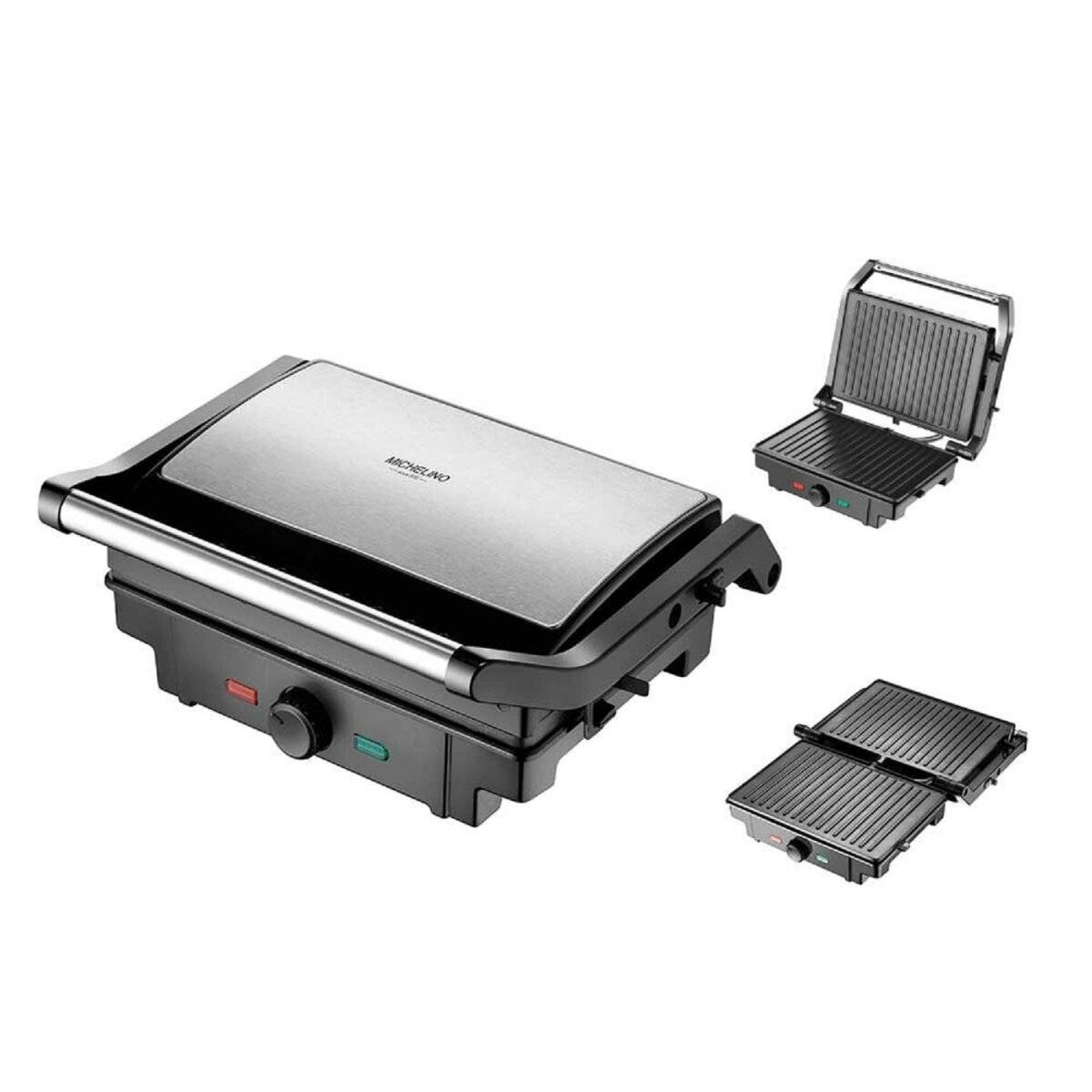 Michelino Kontaktgrill  25,5x18 cm, 1600 Watt für vielseitiges Grillen