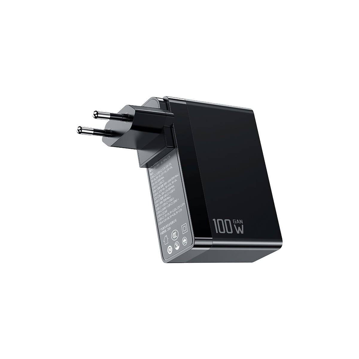GaN Mcdodo CH-8101 Pro universelles UK/US/EU-Reiseladegerät/Adapter, 100 W, 2 x USB-C, USB-A (schwarz)