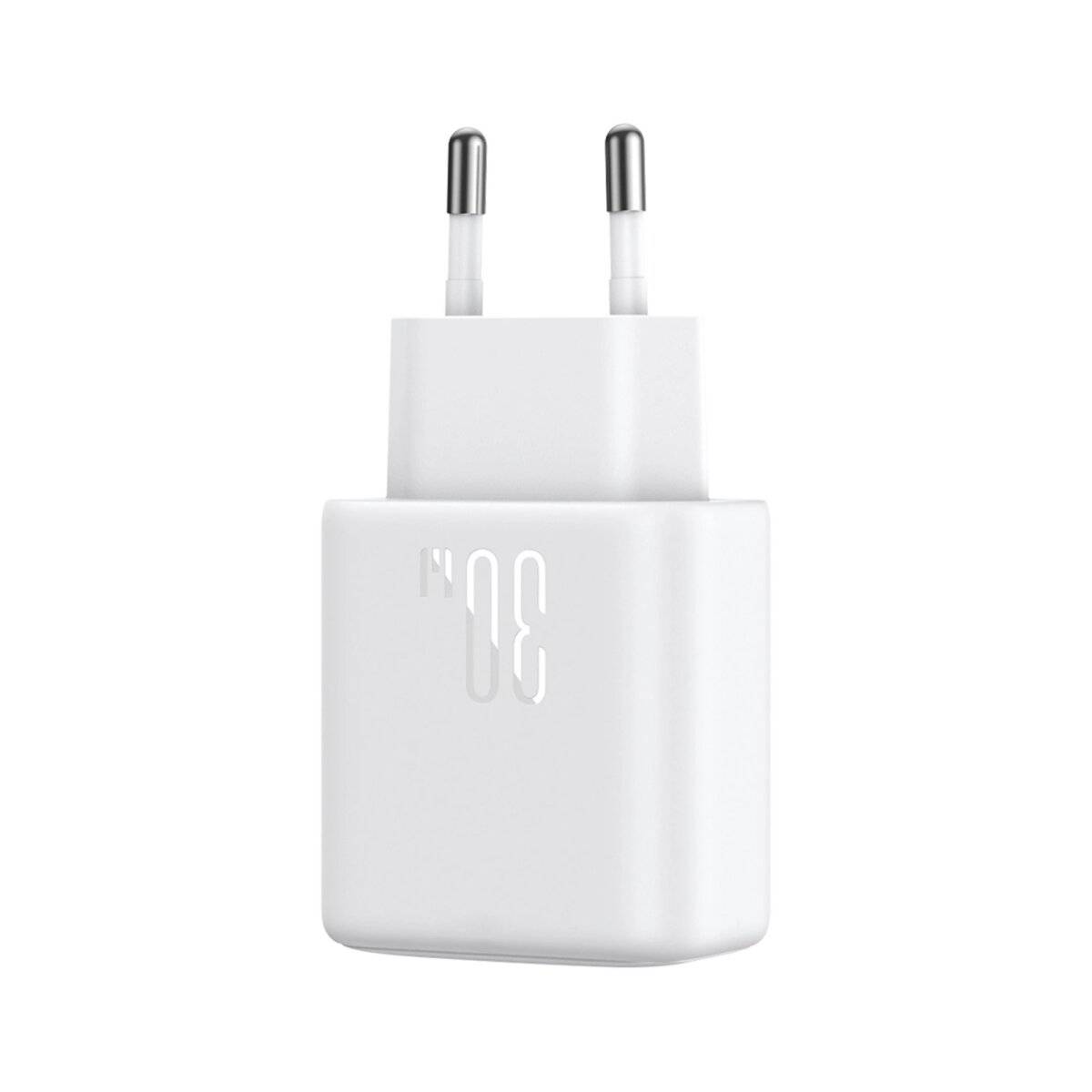 Schnellladegerät mit USB-C Anschluss PD 30W QC SFC Netzwerkladegerät  Weiß