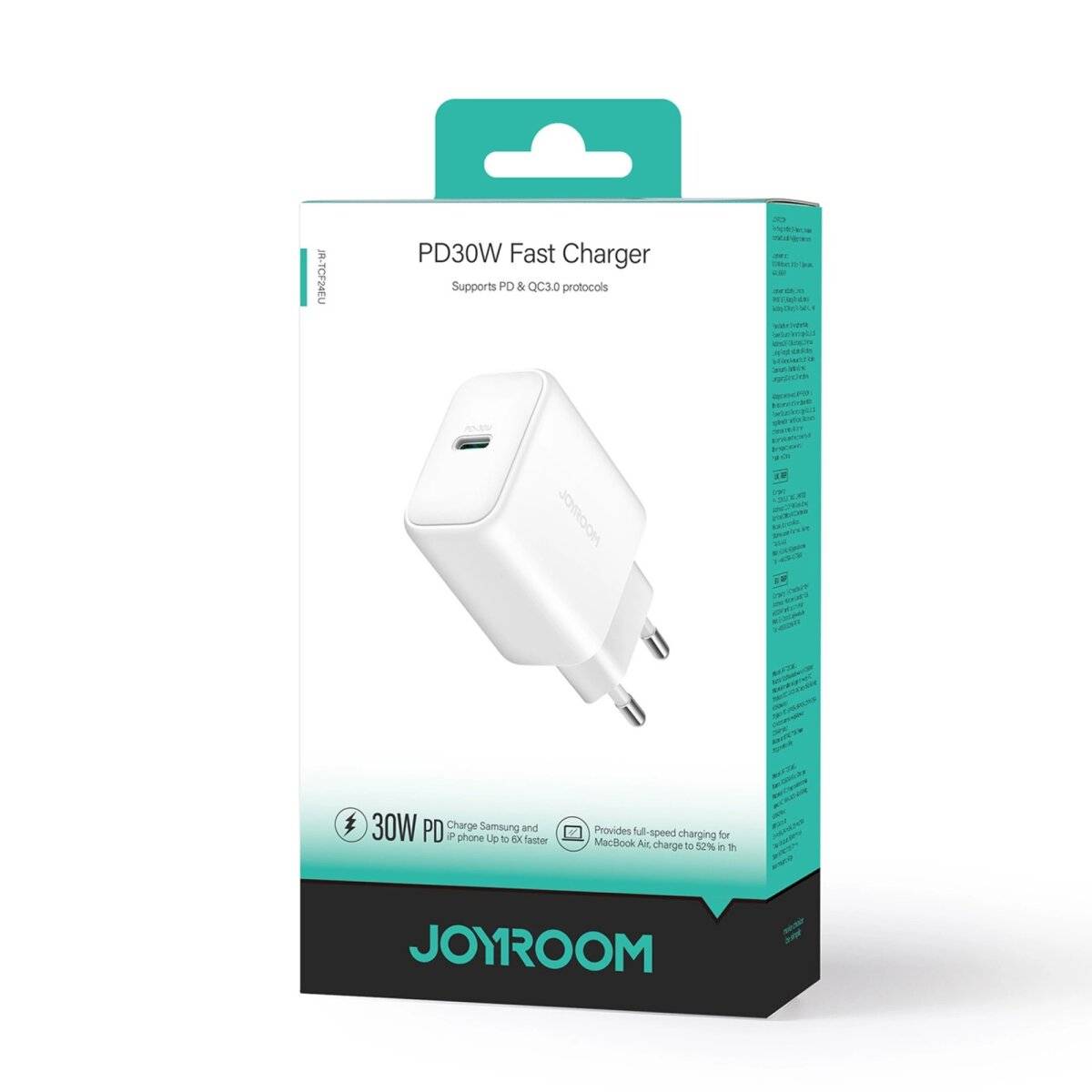 Schnellladegerät mit USB-C Anschluss PD 30W QC SFC Netzwerkladegerät  Weiß