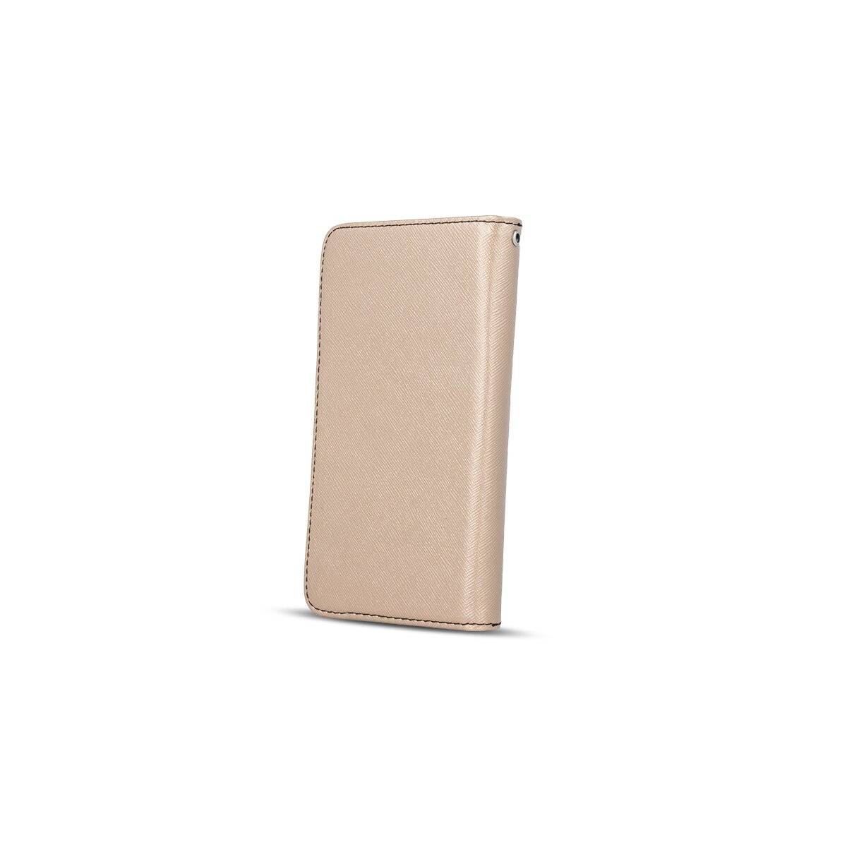 Buch Tasche "Fancy" Standfunktion kompatibel mit iPhone 16 Pro Gold-Schwarz