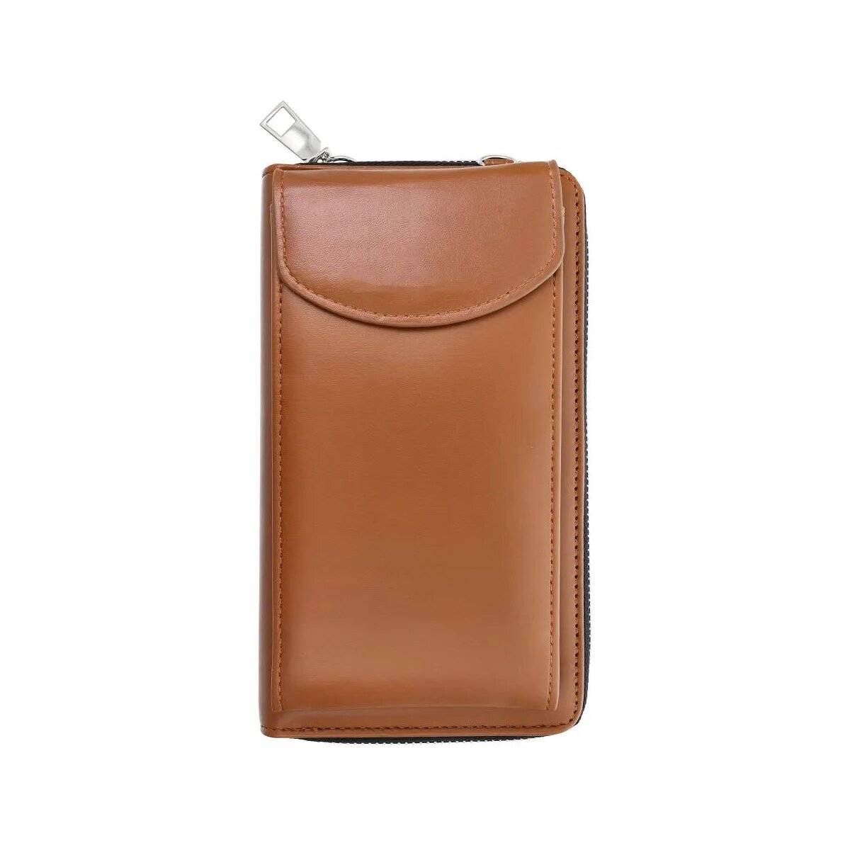 Stilvolle Handtasche für Smartphones - Hanydtasche mit Reißverschluss Braun