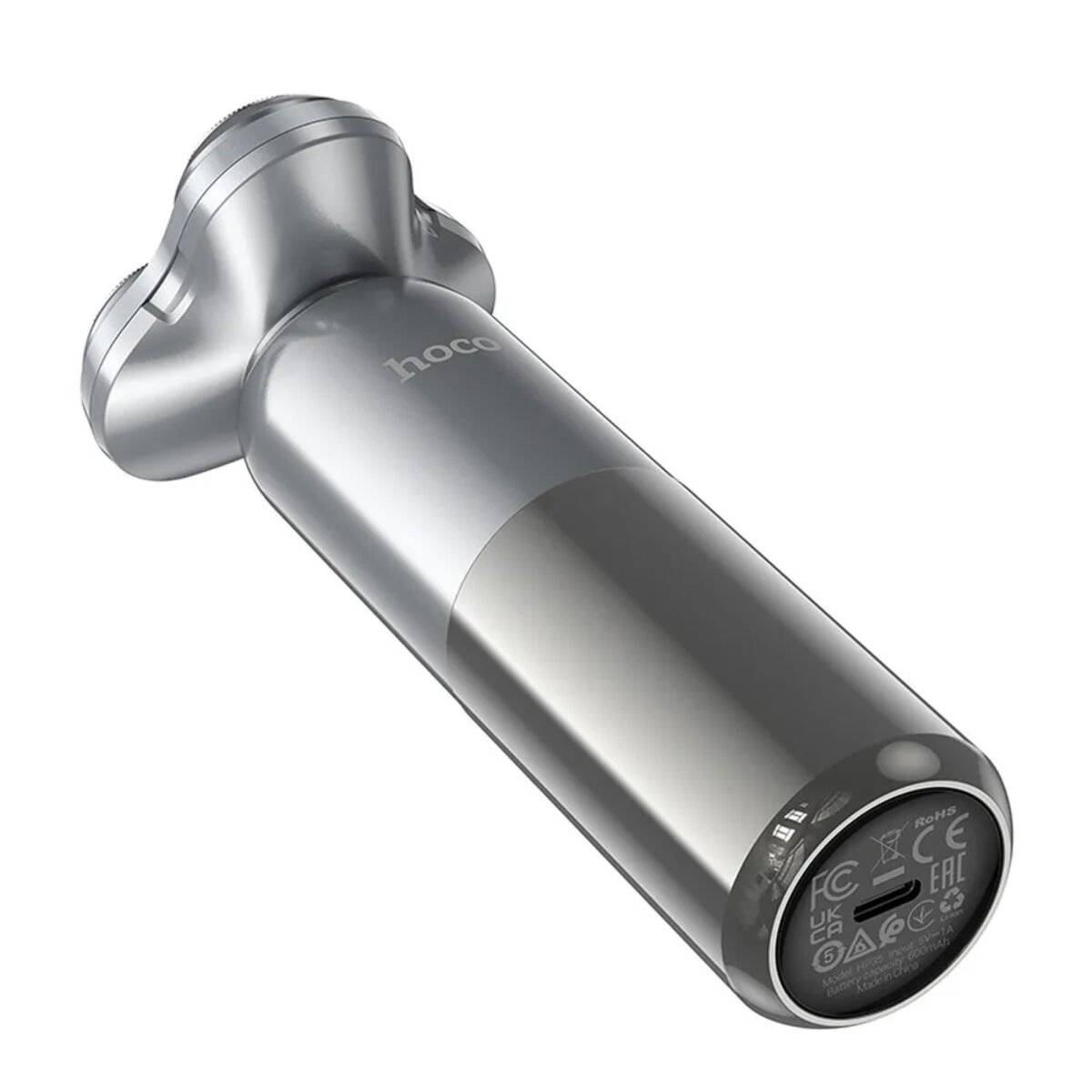 Drei-Klingen-Rasierer 600mAh mit LED-Digitalanzeigebildschirm IPX7 Wasserdicht Grau