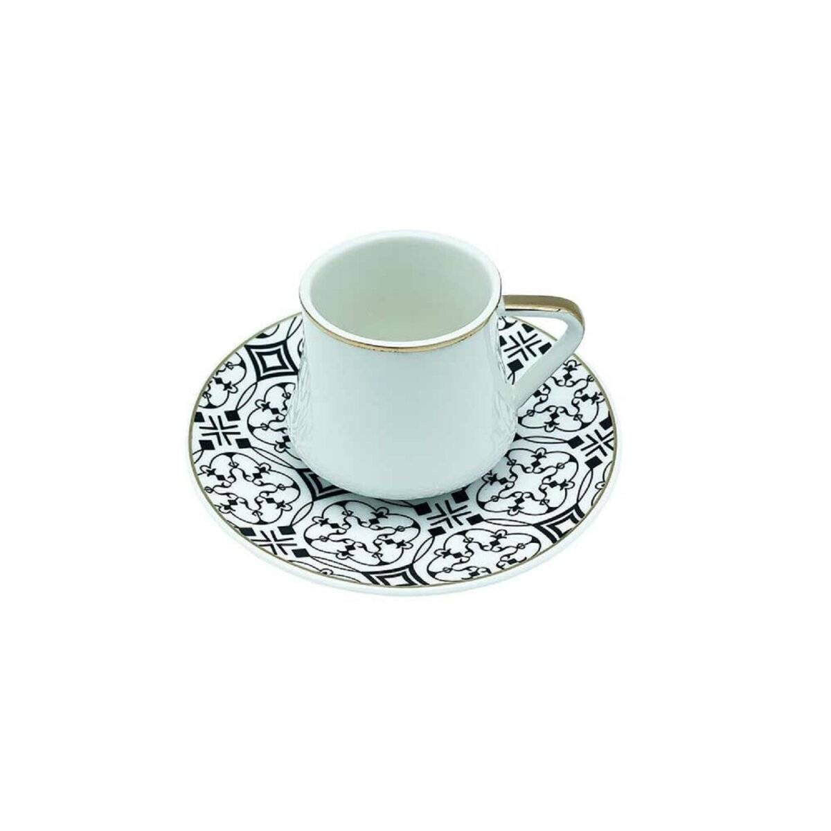 Schäfer 12tlg. Mokka Set 90 ml– Kaffeeservice für Mokka und Espresso Weiß