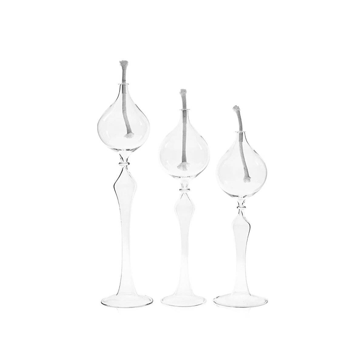 3-teiliges Glaslampen-Ölkerzen-Set  Stilvolle Raumdekoration mit ästhetischem Design