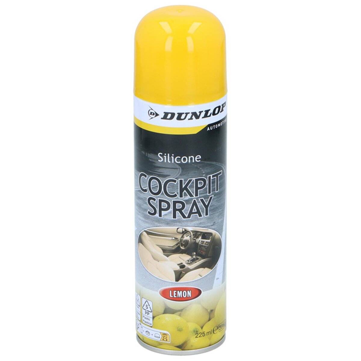 Dunlop - Cockpit-Reinigungsspray 225 ml Zitronenduft für die umfassende Pflege des Innenraums