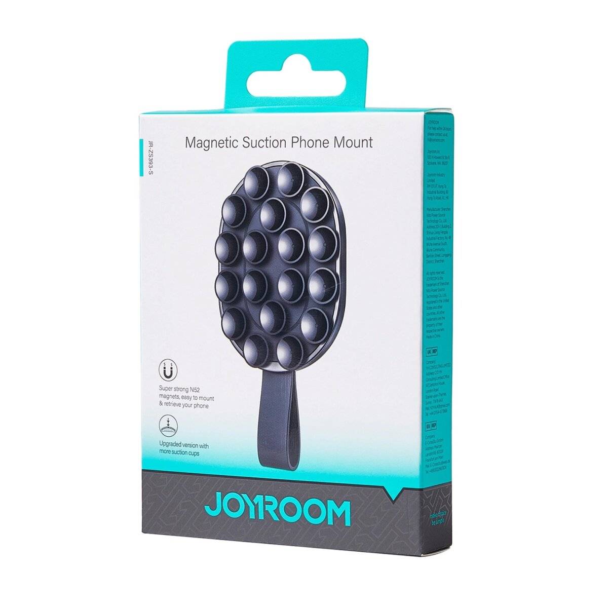 Joyroom JR-ZS393-S Magnethalter mit Saugnäpfen für 4,7-7-Zoll-Telefone Schwarz