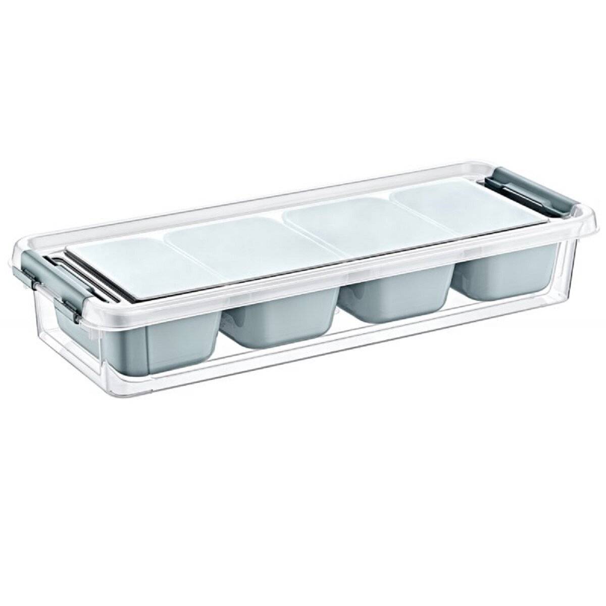 Vorratsbox / Aufbewahrungsbox mit Innenschalen (2,5 Liter) Grün