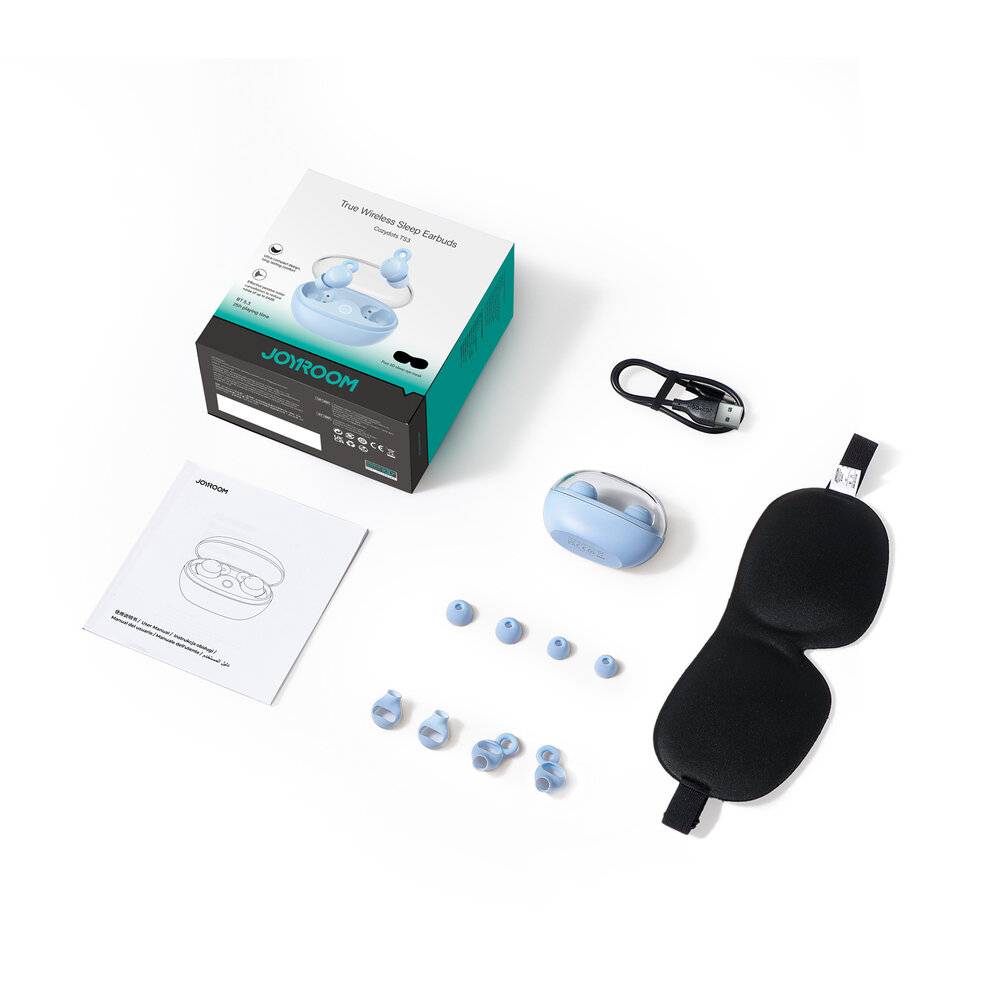 Joyroom JR-TS3 True Wireless Sleep Earbuds, Bluetooth 5.3, Blau