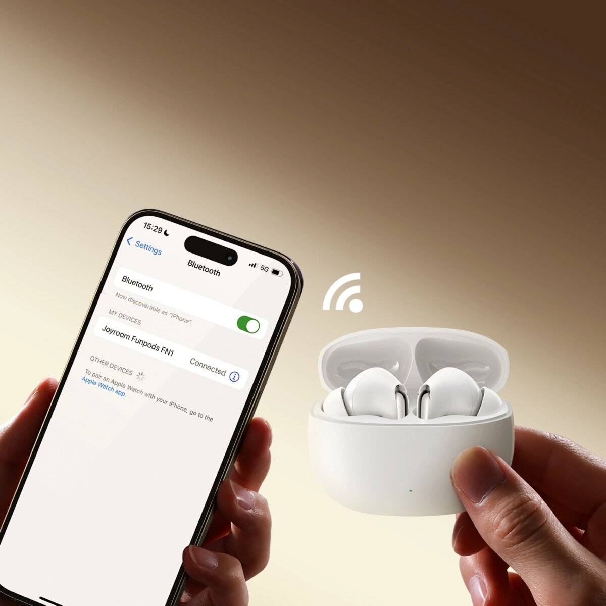 Joyroom Funpods JR-FN1 kabellose In-Ear-TWS Bluetooth 5.4 ANC ENC-Kopfhörer Weiß