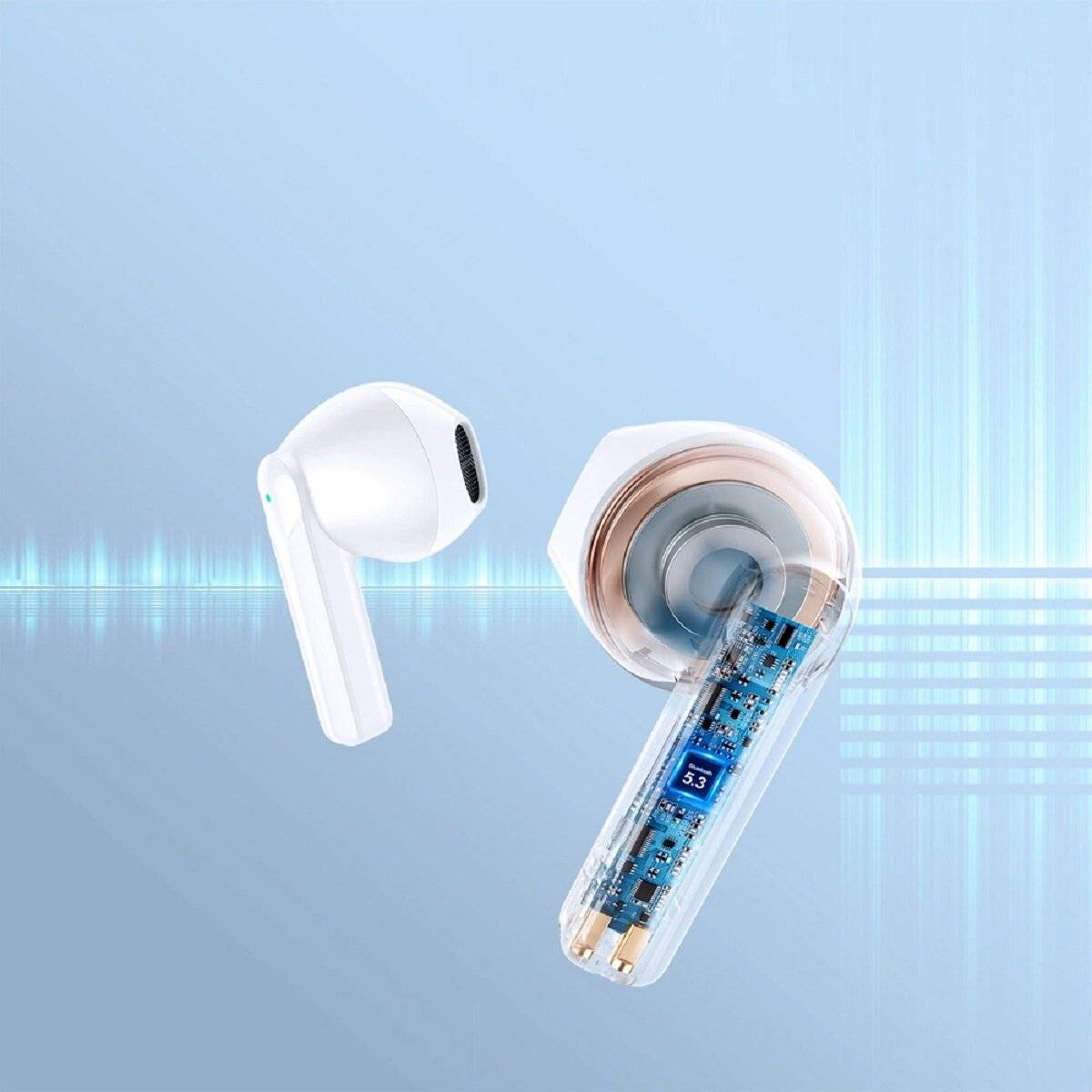 Joyroom TWS Bluetooth In-Ear-Kopfhörer  Kabellos, wasserdicht nach IPX4 Weiß